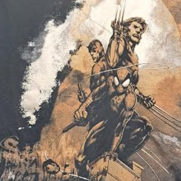 Marvel Heroes Graphic Tee | Boys Size 12/14 | Spider-Man Wolverine Daredevil - Picture 2 of 5